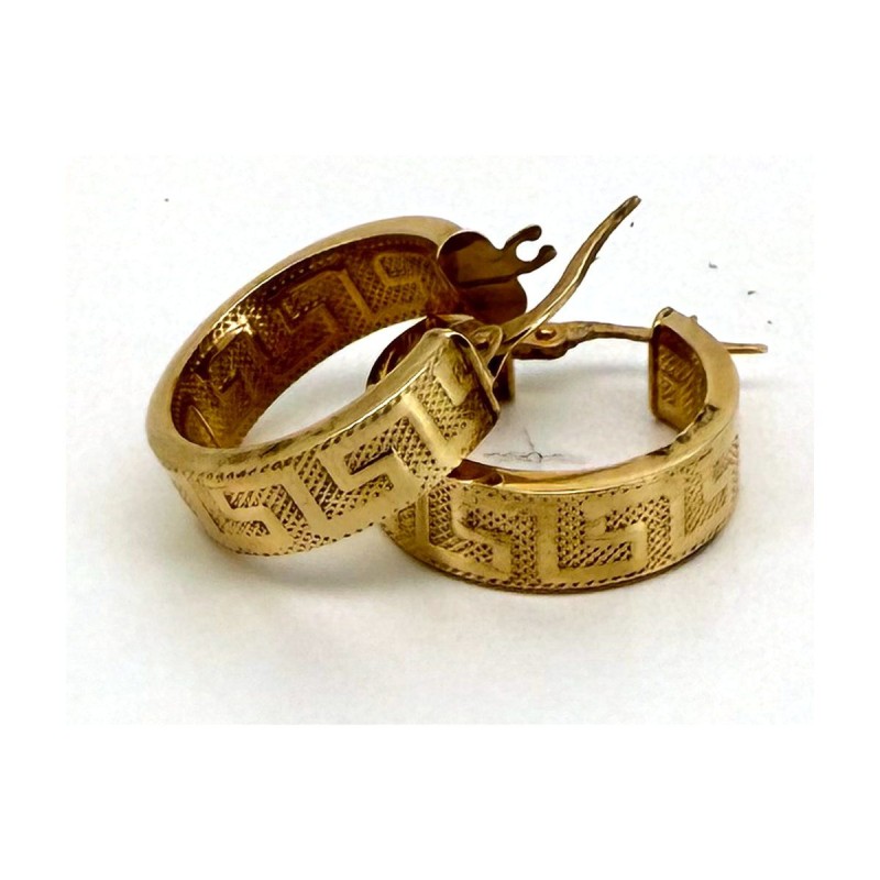 Pendientes greca de oro 18k